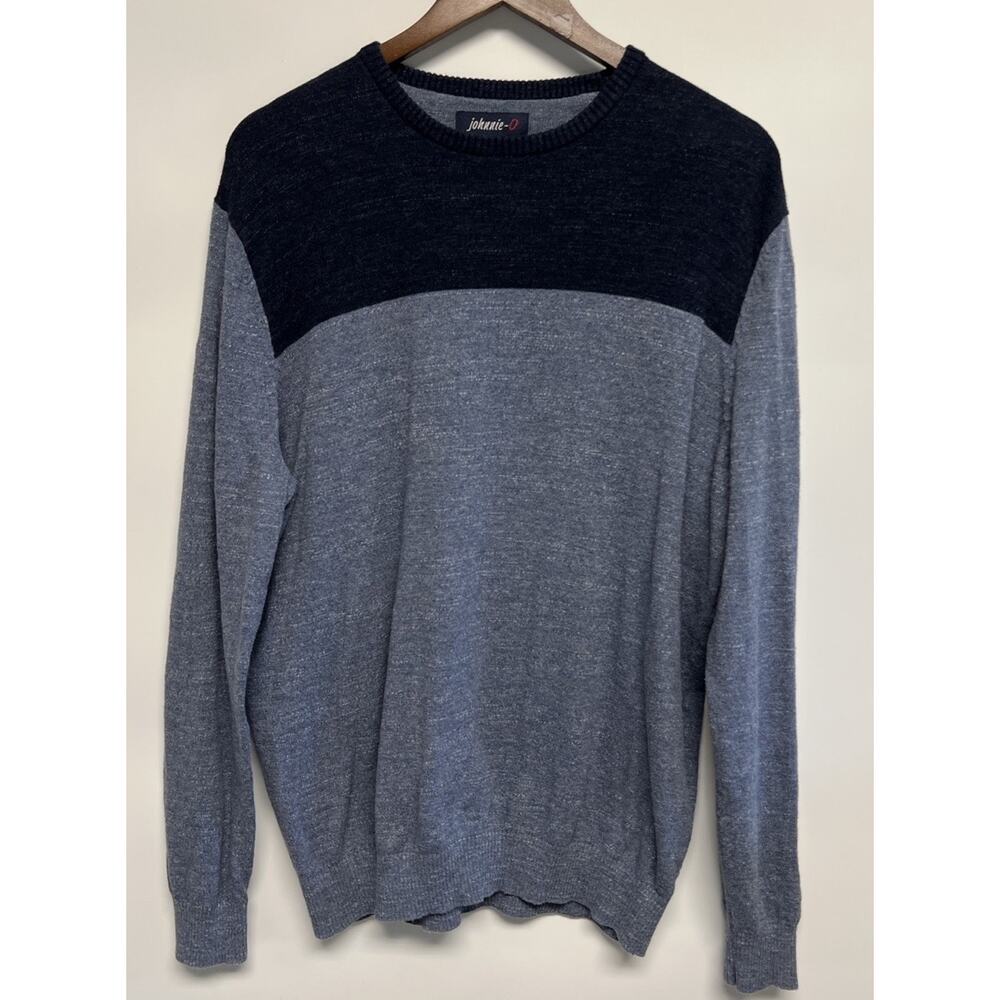 JOHNNIE-O Mens Crewneck Weston Sweater Large Colorblock Preppy Business Casual